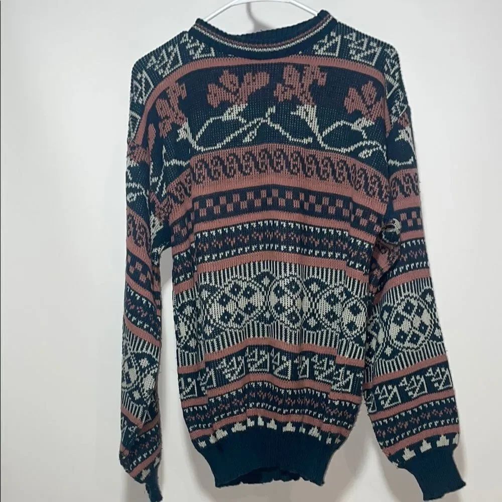 Men's Multicolor Patterned Sweater - Picture 1 of 6